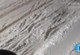 Страшная снежная колея в Набережных Челнах